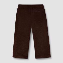 Брюки широкие из вельвета ШОКОЛАД