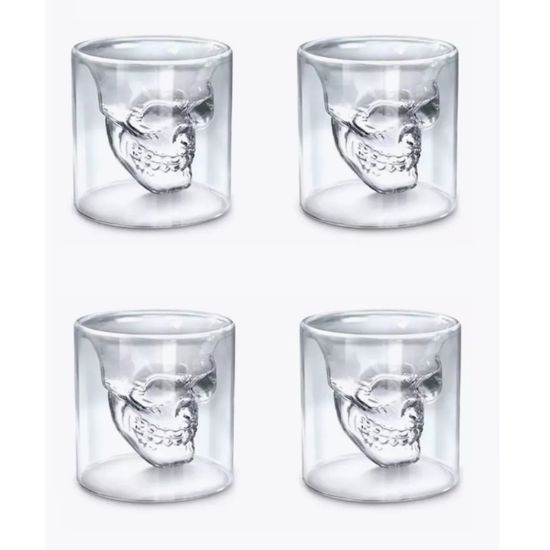 Набор рюмок "Череп двойное стекло"