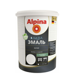 ЭМАЛЬ АКРИЛОВАЯ ВОДНО-ДИСП ALPINA АКВА ЭМАЛЬ БЕЛАЯ ШЕЛК-МАТ 0,9Л/1,10КГ