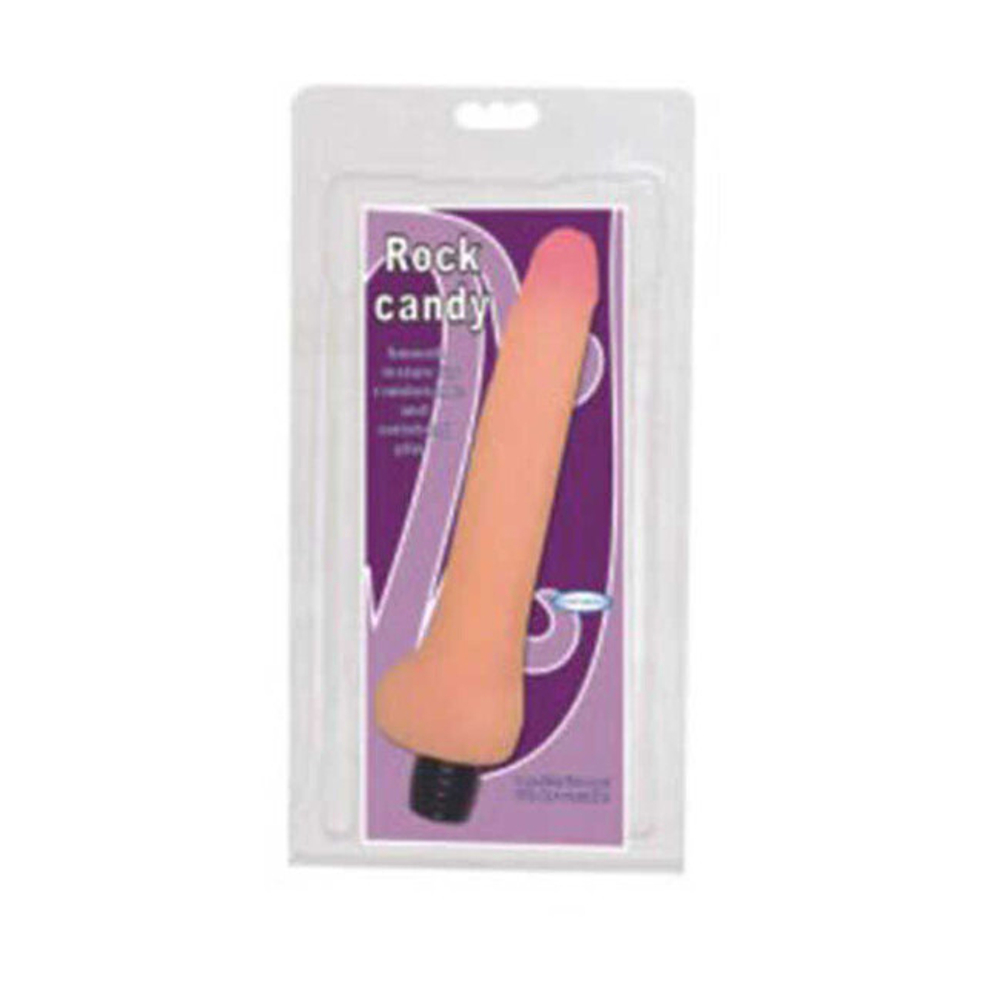 Узкий реалистичный вибратор Rock Candy 7 режимов (вторая кожа) (Цвет: телесный)