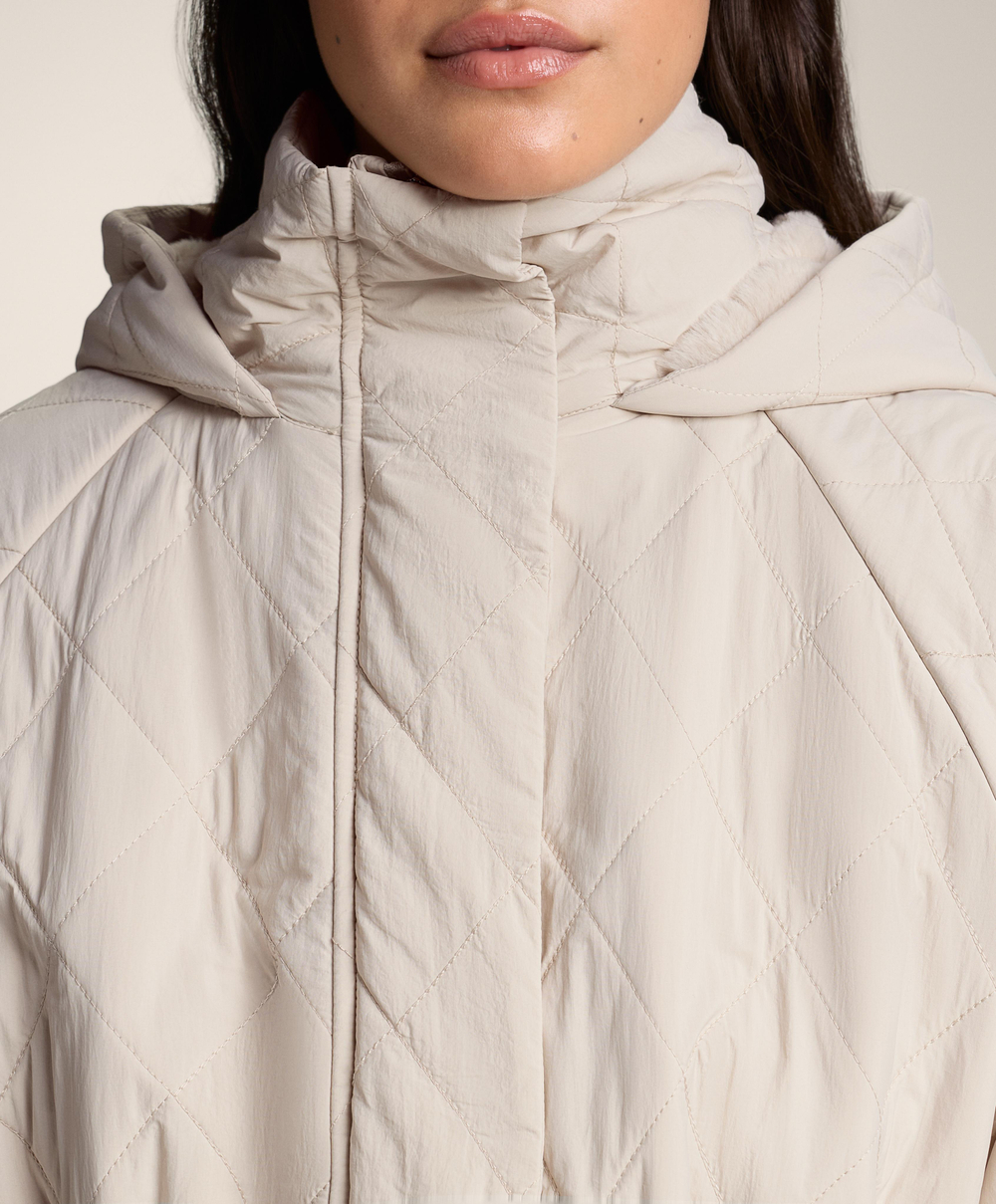 Oysho Длинная стеганая куртка FELLEX® с AEROGEL, норка