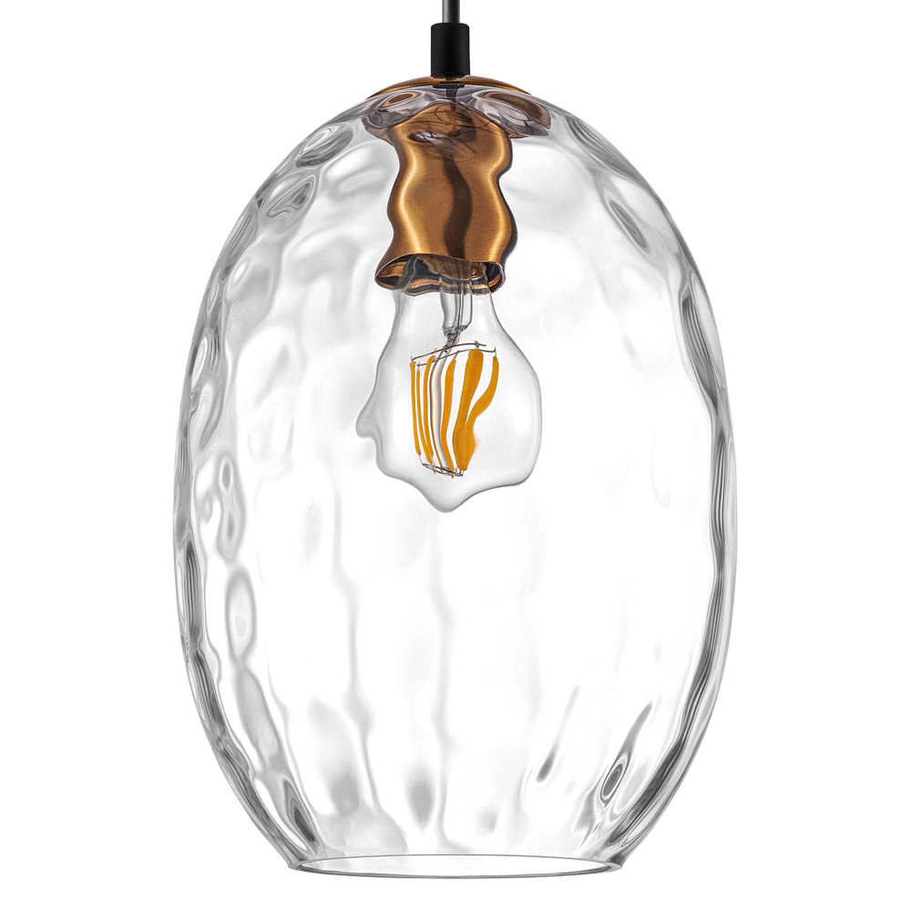 806120 Подвес NUBELLA 1х12W (led) E27 ЧЕРНЫЙ/БРОНЗА/ПРОЗРАЧНЫЙ