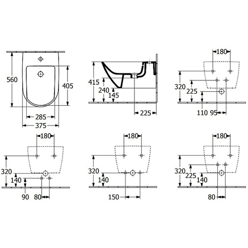 Биде Villeroy&Boch Subway 3.0 44700001 подвесное Альпийский белый
