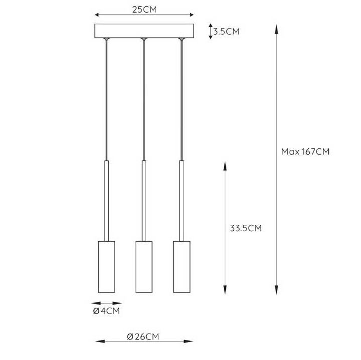 Подвесная светодиодная люстра Lucide Tubule 24401/21/30