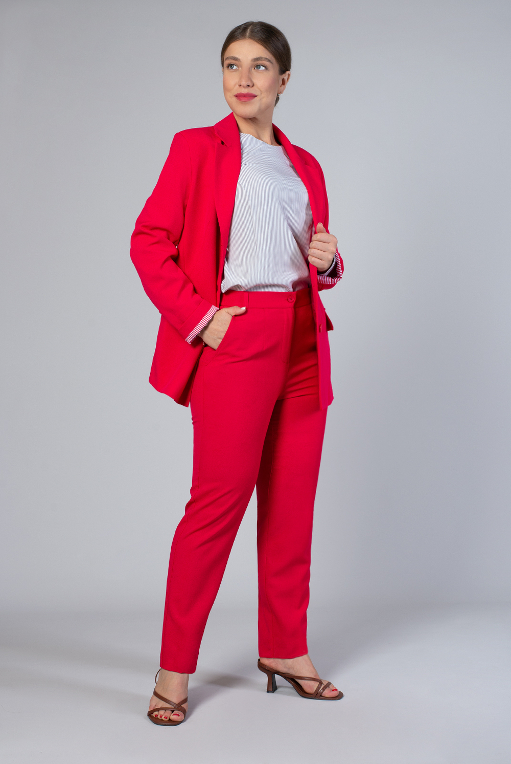 Брюки женские 2757АПВ, красный #38К022757АПВ