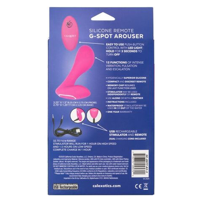 Розовый массажер G-точки Remote G Spot Arouser - 10,75 см. (Цвет: розовый)