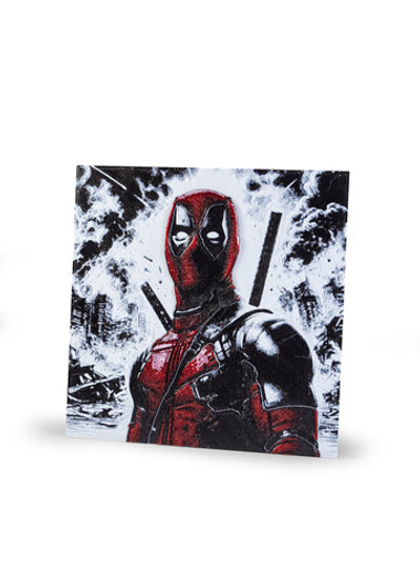 Табличка интерьерная "Deadpool " Дэдпул, 15х15 см, 3D печать, красно-белый-черный