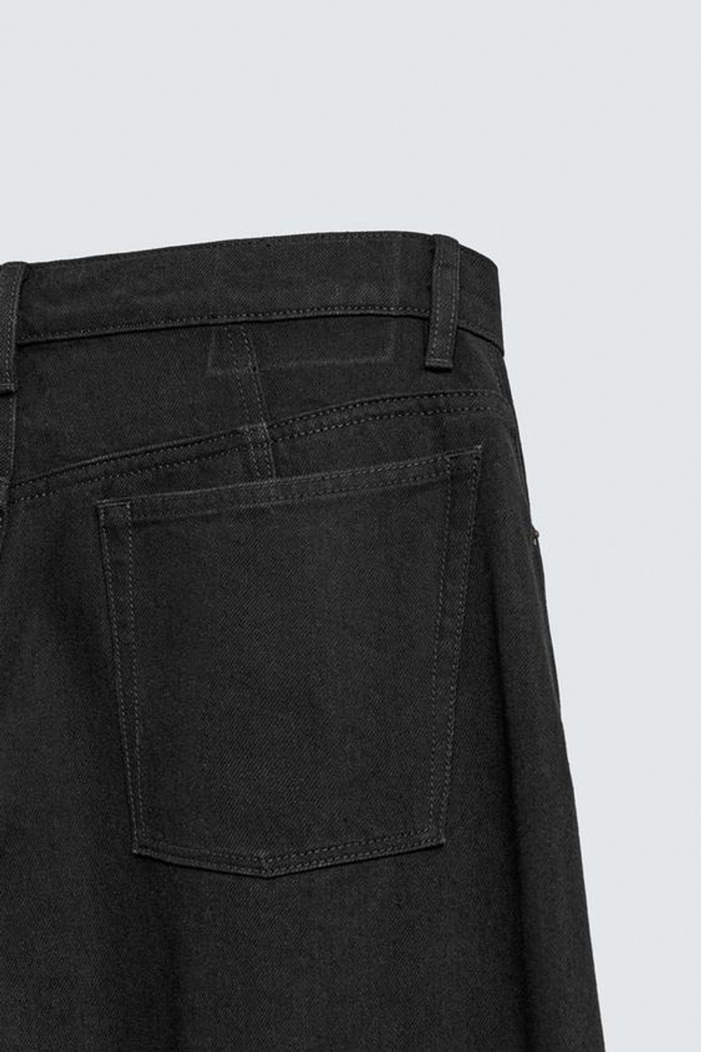 ZARA ДЖИНСЫ BARREL С МОЛНИЯМИ, ЧЕРНЫЙ