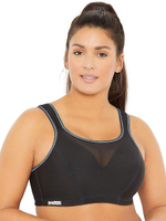 Спортивный бюстгальтер с контролем отскока и мягкой конструкцией каркасов (Размер: 85F) (Цвет: черный)