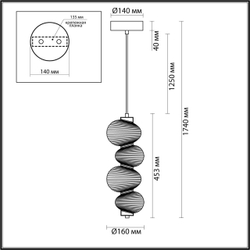 Подвесной светильник ODEON LIGHT 5095/17L