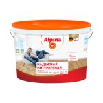 Краска водно-дисперсионная для внутренних работ Alpina Надежная интерьерная белая, 2,5 л