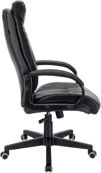 Кресло руководителя Бюрократ CH-824 черный эко.кожа крестов. пластик