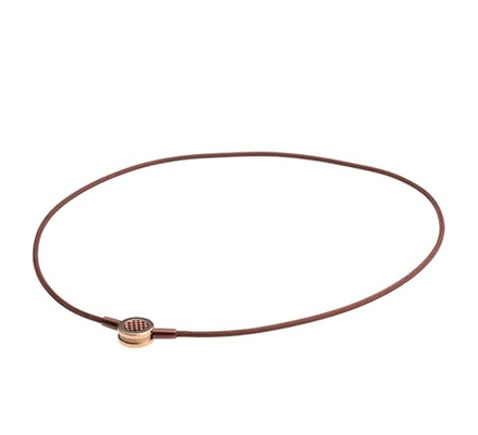 Ожерелье PHITEN NECKLACE METAX PUSH TYPE II, коричневое