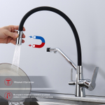 Смеситель для кухни с подключением фильтра Raglo R80.62, хром