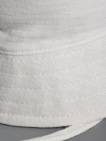 Белая детская панама на лето с завязками