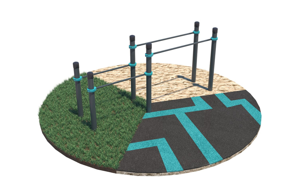 Брусья двойные для отжиманий разноуровневые