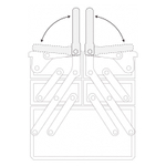 МАСТАК (510-05420B) Ящик инструментальный раскладной, 5 отсеков, синий