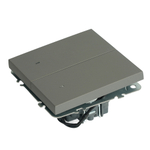 Выключатель 2-клавишный c индикатором (механизм), STEKKER, 250В, 10А, серия Эмили, RSW10-5102-10, платиново-серый, soft touch 49942