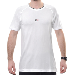 Теннисная футболка Wilson Players Seamless Crew 2.0 - bright white/black