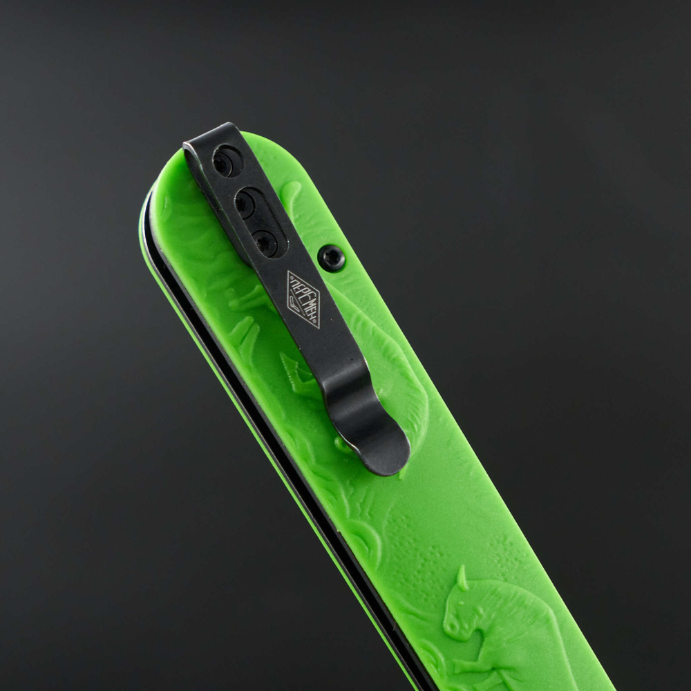 Нож Зубры зеленый (блеквош) (однолезвийный)