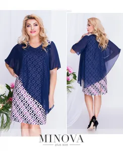 Платье 00266-коралловый-ромб Minova