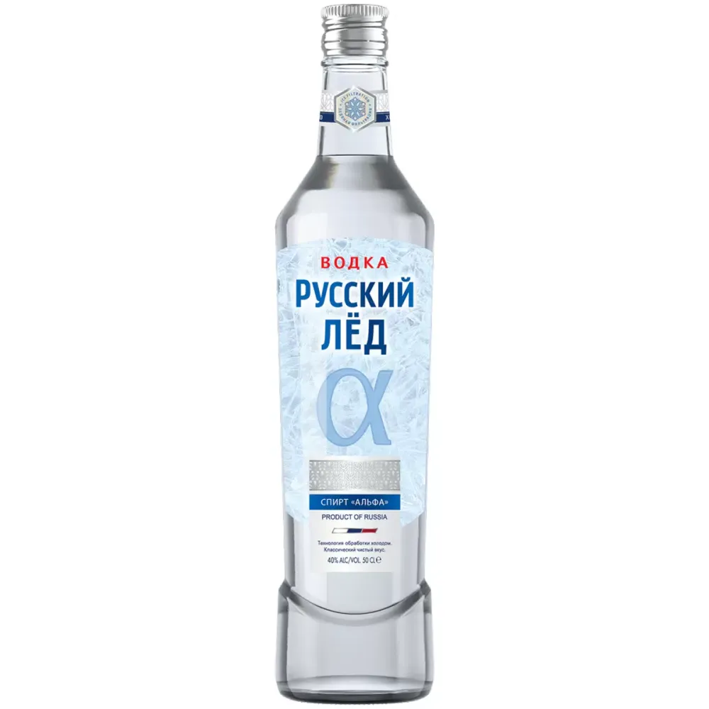 Водка Русский Лёд на спирте Альфа 0,5л 40% Россия
