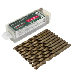 Сверло по металлу 6.35мм HSS+Co(10шт), в пластиковом футляре RockForce##Rock FORCE RF-DSP104