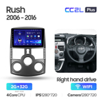 Teyes CC2L Plus 9" для Toyota Rush 2006-2016  (прав)