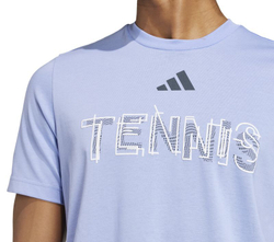 Теннисная футболка Adidas Tennis Hi-Visibility Interview Graphic - Blue