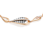 Браслет с принтом «Гусиная лапка» из комбинированного золота c фианитами и эмалью Артикул: 05-0806-00-401-1111