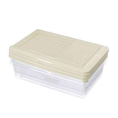Комплект контейнеров для продуктов "Asti" прямоугольных 0,75л х 3 шт. (светло-бежевый)