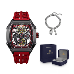 STARKING Eagle Strikes The Sky Collection Automatic Mechanical Movement Silicone Strap Watch Men"s Watches