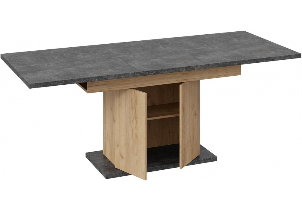 Стол деревянный Woodville Детройт Тип 1 дуб крафт золотой, ателье темное