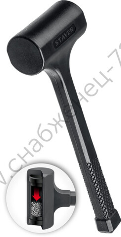 STAYER 60 мм, 1350 г, цельнолитой безынерционный молоток (2042-1350)