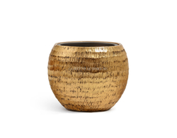 Кашпо TREEZ Effectory - Metal - Полусфера - Чеканное золото