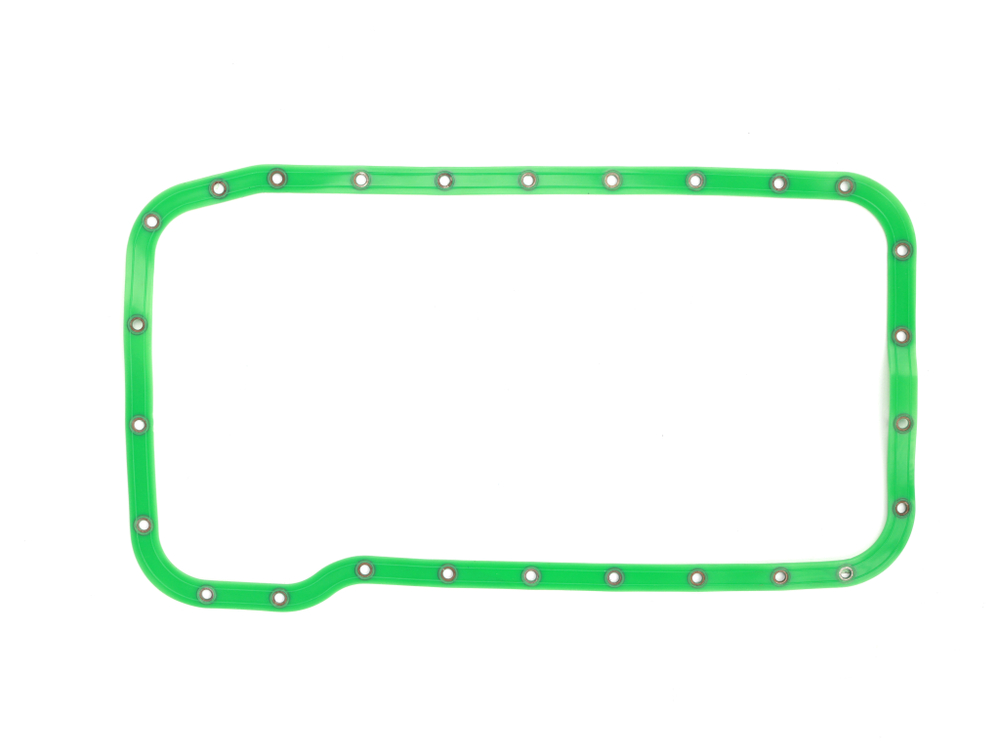 Прокладка поддона маслянного картера ЯМЗ 534 а/м ГАЗон Next зеленый силикон с шайбами СТАНДАРТ (Балаково)