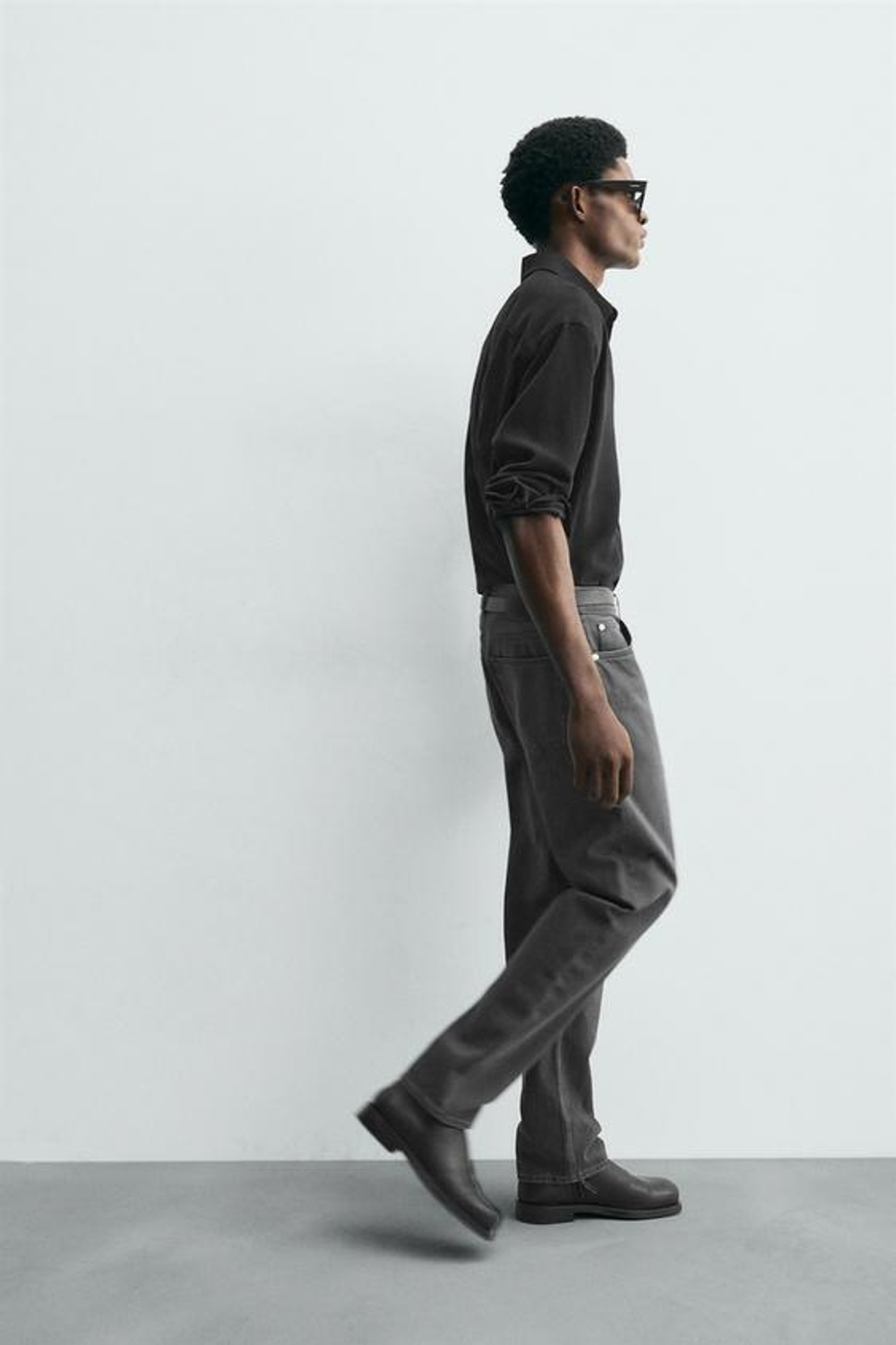 ZARA ДЖИНСЫ RELAXED STRAIGHT FIT, МЯГКИЙ СЕРЫЙ