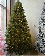 Елка с гирляндой встроенной «La Manche» Ла Манш (Литая хвоя) 240 см / 2,4 м