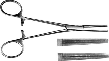 ТМ- З-11-1 Зажим к/о с атравматической насечкой прямой, 160 мм (НОВОЕ ИСПОЛНЕНИЕ)