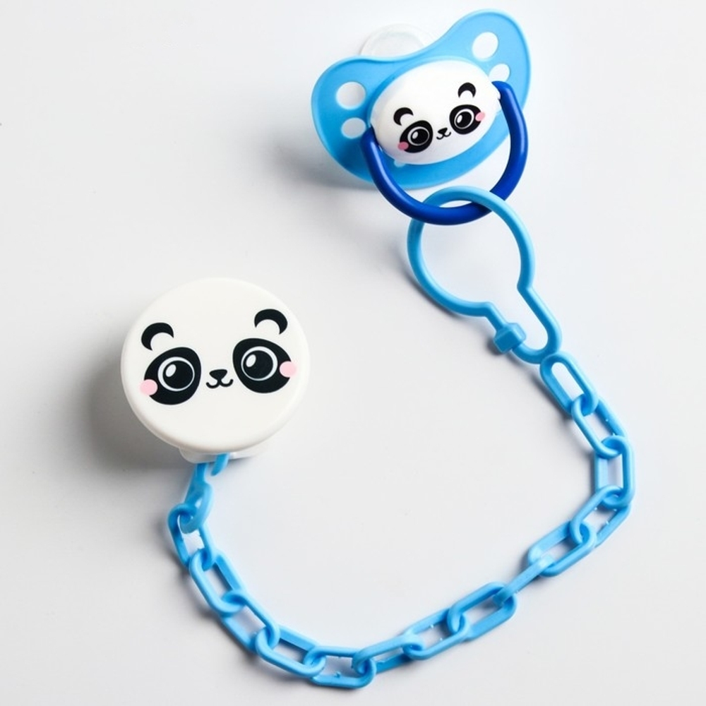 4734592 Прищепка-держатель для соски-пустышки "Панда"