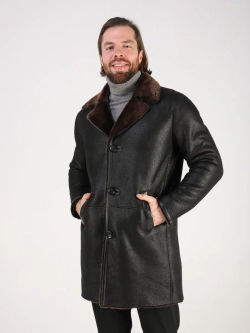 Дубленка зимняя натуральная длинная куртка