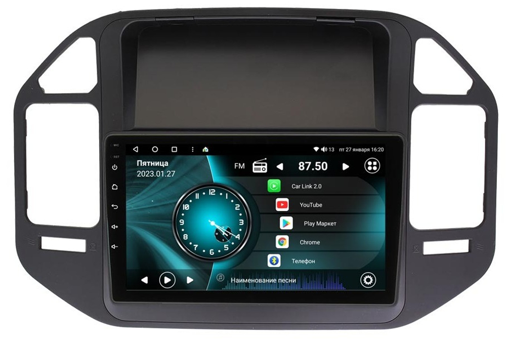 Магнитола для Mitsubishi Pajero 3, Montero 3 1999-2006 (рамка черная) - Vaycar VA47-1019 на Android 13, 8-ядер, 2Гб-32Гб, 4G SIM-слот