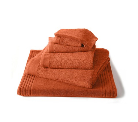 Полотенце 55x110 Blanc des Vosges Uni Terra Cota terracota оранжевое