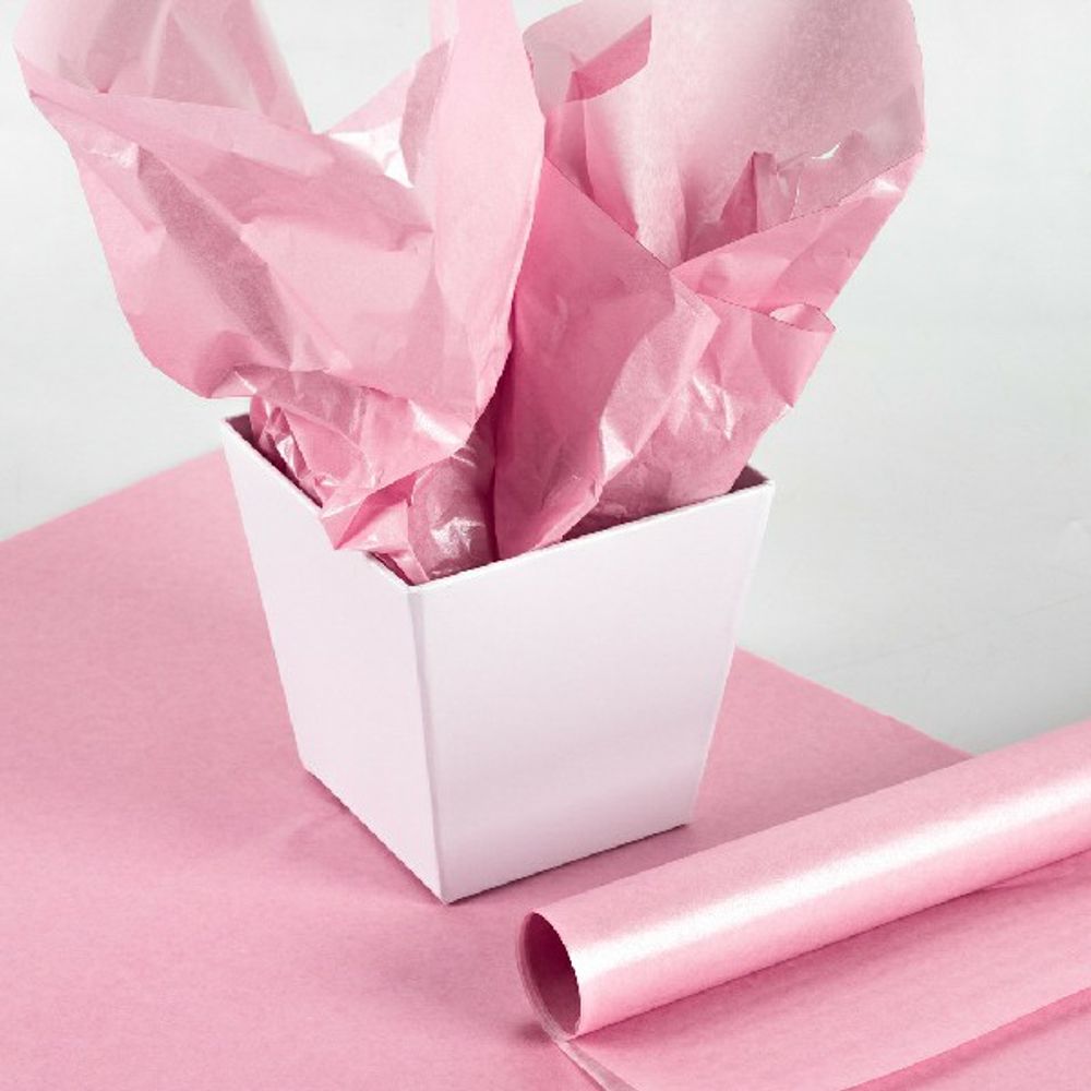 Бумага тишью Влагостойкая "Перламутр" 48*68см Розовый щербет (20л)