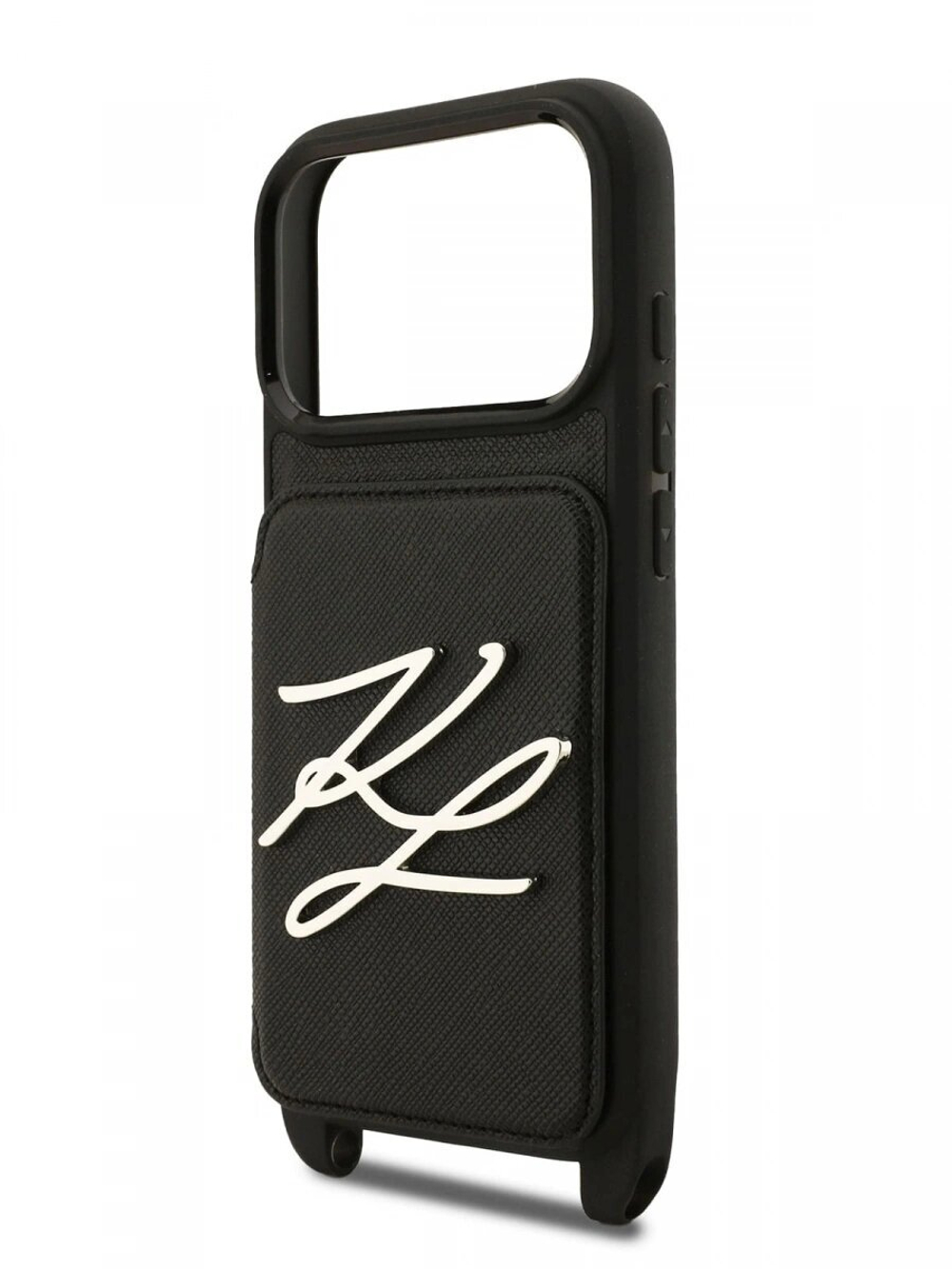 Чехол Lagerfeld для iPhone 17 Pro Max Crossbody cardslot PU Saffiano Autograph Hard, Black (KLHCP17XSAKLCK)