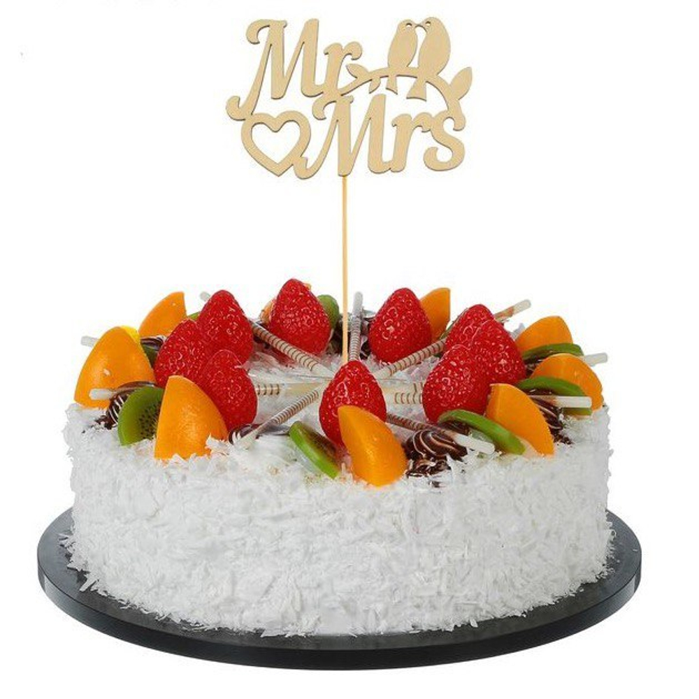 Топпер в торт/букет "Mr&Mrs" (свадебный)