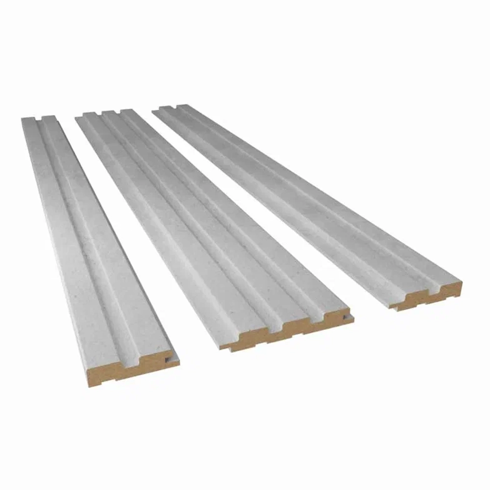 Стеновая реечная панель Альберо, Бетон Светлый, 120*16*2750 мм