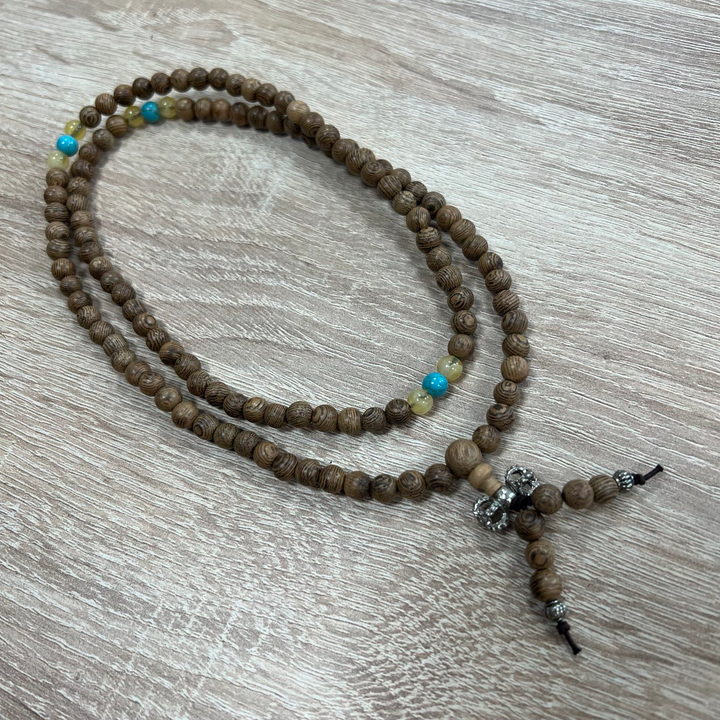 Четки 108 бусин с ваджрой дерево d-6мм