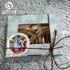 Ангелочек бело-красный / 6 см