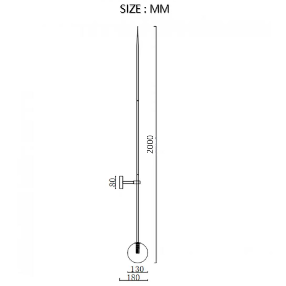 Настенный Светильник Lines Ball 200 Black By Imperiumloft